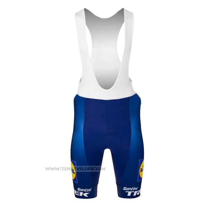 2023 Maillot Cyclisme Lidl Trek Bleu Rouge Manches Courtes et Cuissard